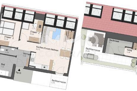 "s'Platzerl" - 2 Dachterrassen als Ruheoase: 3-Zimmer-Anlagewohnung im Zentrum, Wohnung-kauf, 437.000,€, 2514 Baden