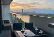 ✨ Exklusive Marina Tower | Hochgeschoss 3-Zimmer Wohnung mit direktem Donau-Blick | Voll möbliert | Befristet vermietet bis 30.09.2026 | Top Investment oder Eigennutzung ++