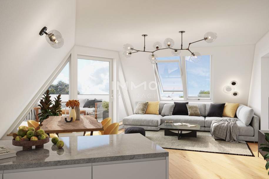 Exklusive 3-Zi-DG-Wohnung mit zwei Terrassen!, Wohnung-kauf, 259.000,€, 1110 Wien 11., Simmering