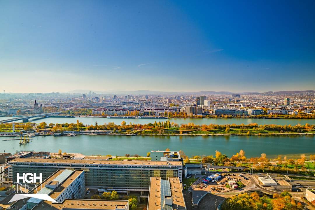 1220 Wien Exklusive Luxus Maisonette im obersten Liftstock mit traumhaftem Ausblick über Wien