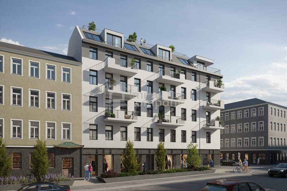 Exklusive 4-Zimmer-Wohnung in Top-Lage: 2 Terrassen, 2 Bäder, vollsaniert, 1. DG, 134.44m², nur 1.070.000,00 €!, Wohnung-kauf, 1.070.000,€, 1100 Wien 10., Favoriten