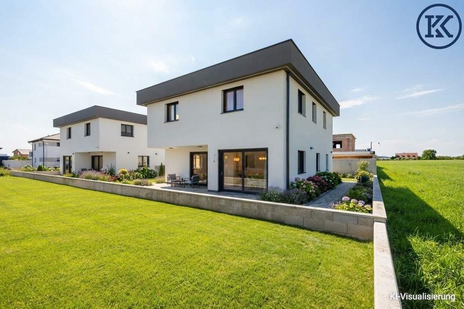 Modernes Einfamilienhaus mit Smart-Home-Technologie in Unterbrunn – Erstbezug, nur 10 Minuten zur Schnellbahn, Haus-kauf, 475.000,€, 2284 Gänserndorf