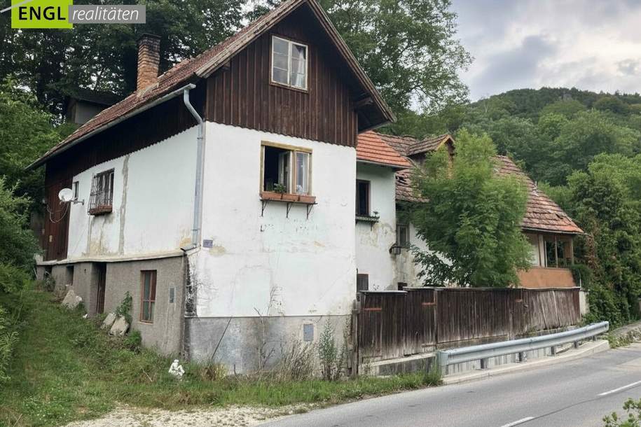 7,6 % Rendite – vermietete Doppelhaushälfte mit zusätzlicher Wohneinheit zur Renovierung und Selbstnutzung., Haus-legalform.mietkauf, 97.000,€, 2831 Neunkirchen