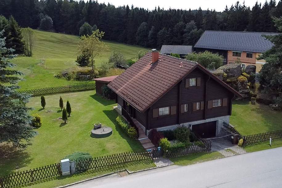 Bestens erreichbares skandinavisches Blockhaus mit viel Platz inmitten des Waldviertels!, Haus-kauf, 228.800,€, 3925 Zwettl