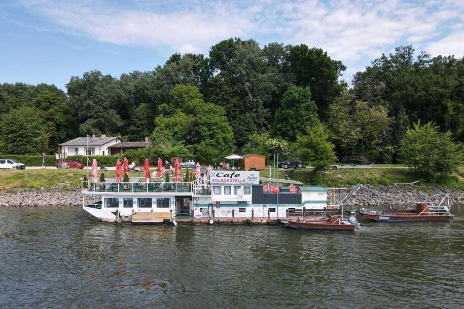 EINZIGARTIGE GELEGENHEIT: Bootsrestaurant mit Schiffsrundfahrten und Fährbetrieb, Gewerbeobjekt-kauf, 350.000,€, 2304 Gänserndorf