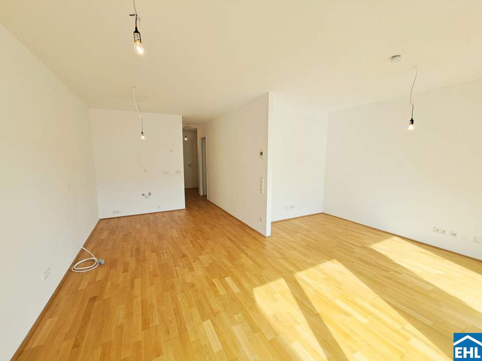 Großzügige Freiflächen: Loggia, Balkon, Terrasse oder Garten
