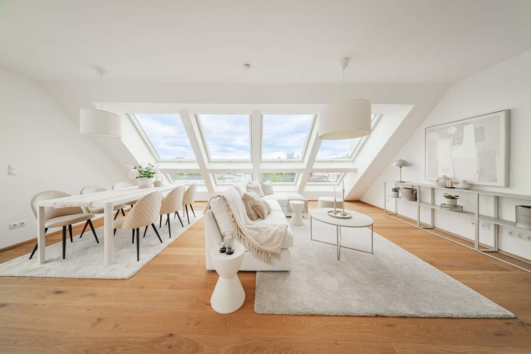 Exklusives Penthouse - Urban & Mittdendrin. Dachterrassentraum in urbaner Lage mit Spitzenanbindung in die Innenstadt