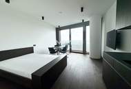 DANUBEFLATS: Elegant möbliertes Studio mit Cityblick: Doorman, Gym, Spa, Pool, Lounges - Internet inkl. - Tiefgaragenstellplatz möglich!