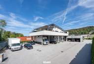 Penthouse mit großzügigen Terrassen, Garten, Jacuzzi und Gewerbefläche zur Eigennutzung/Vermietung in Oberalm