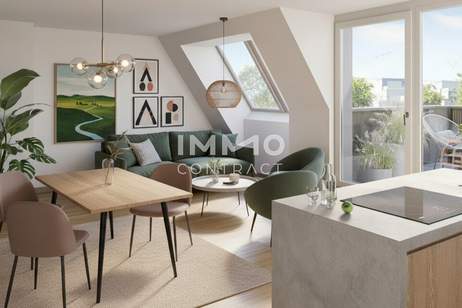 Geräumig, hell, modern - 2-Zimmerwohnung mit großer Terrasse - provisionsfrei, Wohnung-kauf, 369.500,€, 1100 Wien 10., Favoriten