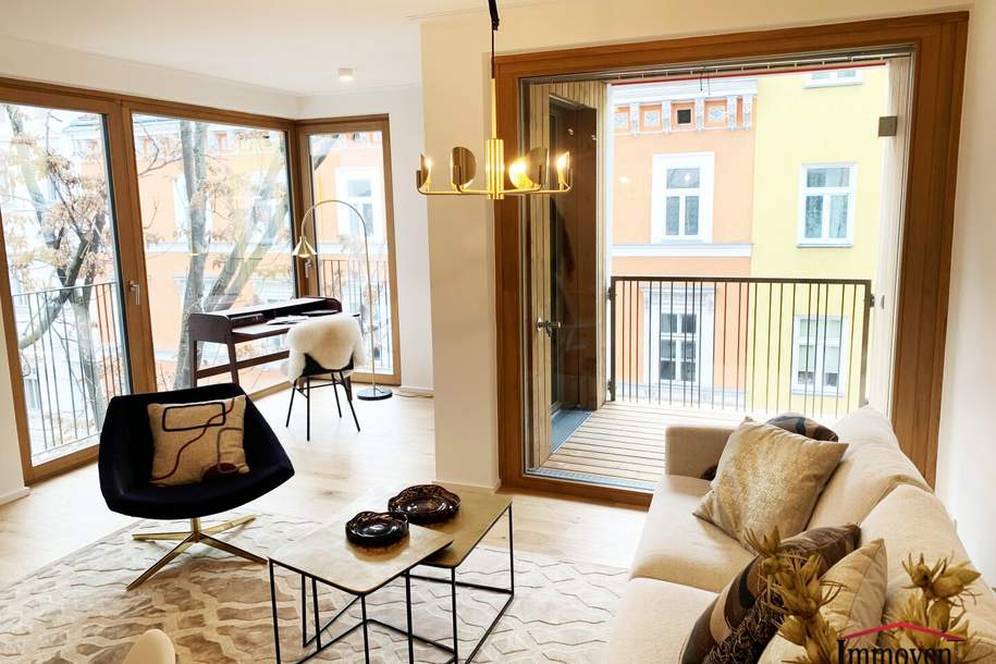 Apollogasse 18: Straßenseitige, moderne 2-Zimmerwohnung mit Loggia!, Wohnung-miete, 1.949,00,€, 1070 Wien 7., Neubau