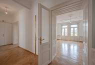 Wohnen im 1.Bezirk: exklusive, modernisierte 5 Zimmer Altbauwohnung mit separater Küche, 2 Bädern, Balkon