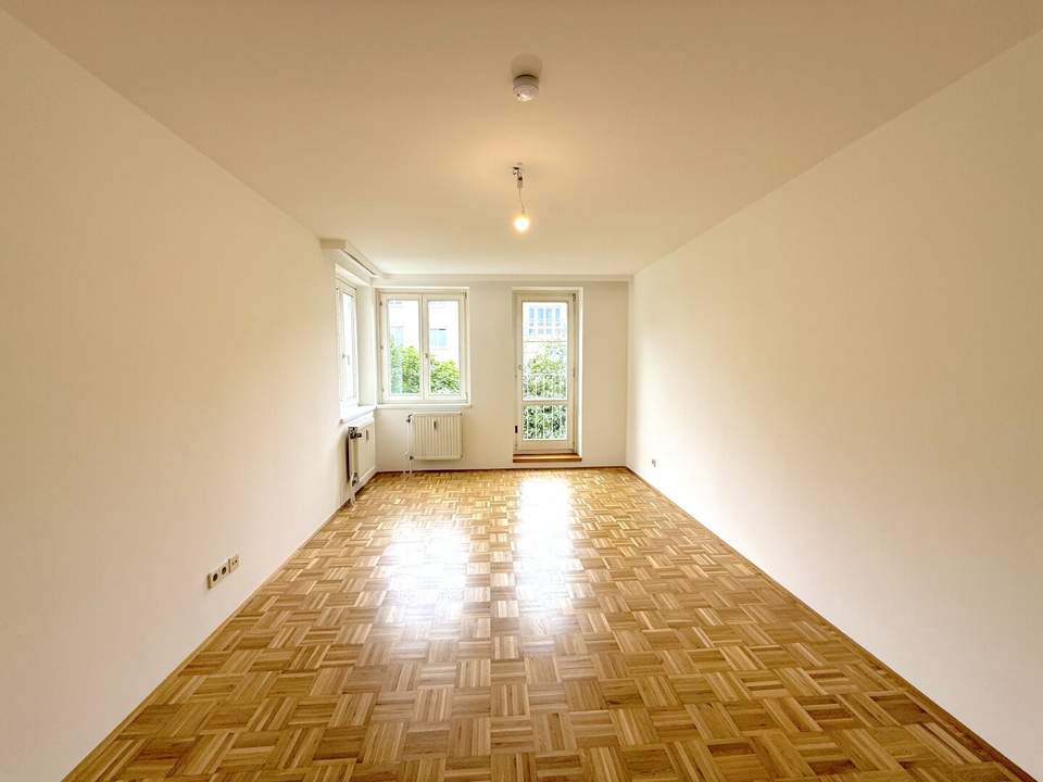 Gut aufgeteilte Zwei-Zimmer-Wohnung am Fuße des Wilhelminenbergs mit Tiefgaragenstellplatz