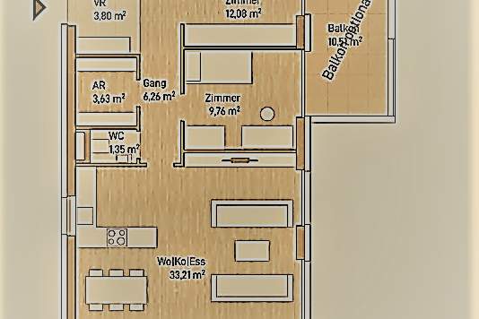 Exklusive Eigentumswohnung (75m²) mit Balkon in Graz, Eggenberg! Provisionsfrei!, Wohnung-kauf, 426.452,€, 8020 Graz(Stadt)