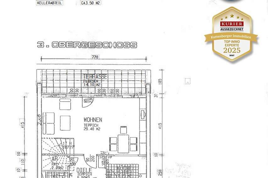 4-Zimmer-Wohnung mit Terrasse und Loggia mit Blick über Krems, Wohnung-miete, 1.911,49,€, 3500 Krems an der Donau(Stadt)