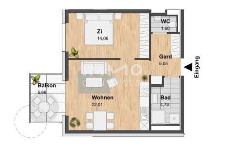 SONNIGE 2-ZIMMERWOHNUNG IN REININGHAUS MIT TOPAUSSTATTUNG + BALKON JETZT MIT AKTION 1.MONAT MIETFREI, Wohnung-miete, 749,00,€, 8020 Graz(Stadt)