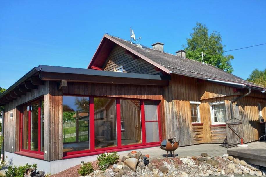 Behagliches Einfamilienhaus mit Naturteich, Wintergarten und Carport in Roßbach, Haus-kauf, 318.000,€, 5273 Braunau am Inn