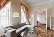 Unbefristet! ELEGANTE ALTBAUWOHNUNG, komplett möbliert, schönes Haus, hofseitiger Balkon, TOP LAGE!