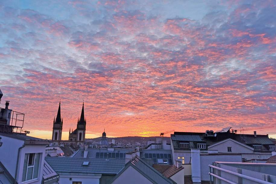 Loft-Charakter | offenes Wohnkonzept mit beeindruckender Raumhöhe | großzügige Panoramadachterrasse | FERNBLICK | Tiefgaragenstellplatz, Wohnung-kauf, 1.395.000,€, 1080 Wien 8., Josefstadt