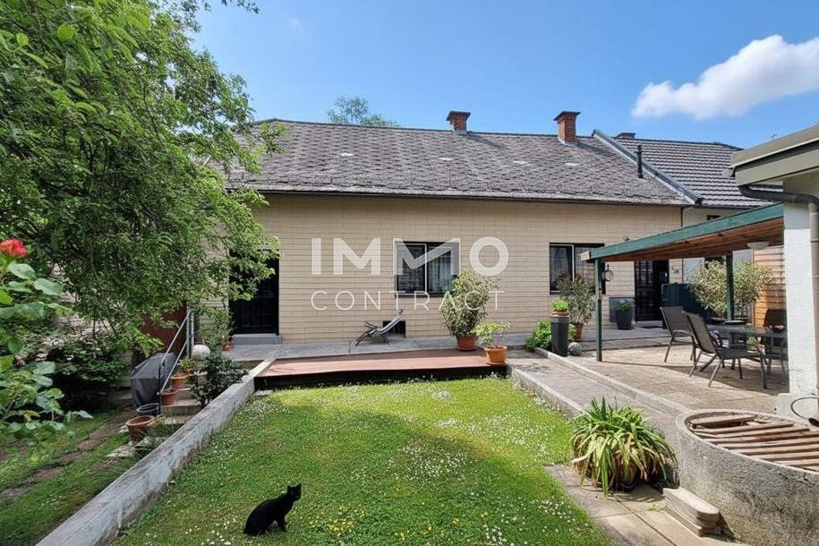 Kleines Einfamilienhaus in ruhiger Lage neben Ybbsfluß, mit abgeschlossenen Garten und Garage, Haus-kauf, 3363 Amstetten