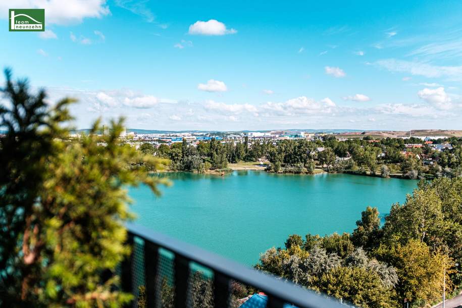 Bestlage am Wasser - direkt beim Hirschstettner Badeteich mit vermutlich der besten Aussicht Wiens! Ein Balkon zum Verlieben!, Wohnung-kauf, 499.000,€, 1220 Wien 22., Donaustadt