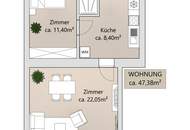 U-Bahn- und Marktnähe | 2-Zimmer-Altbauwohnung mit hofseitigem Schlafzimmer & Einbauküche | sofort bezugsbereit