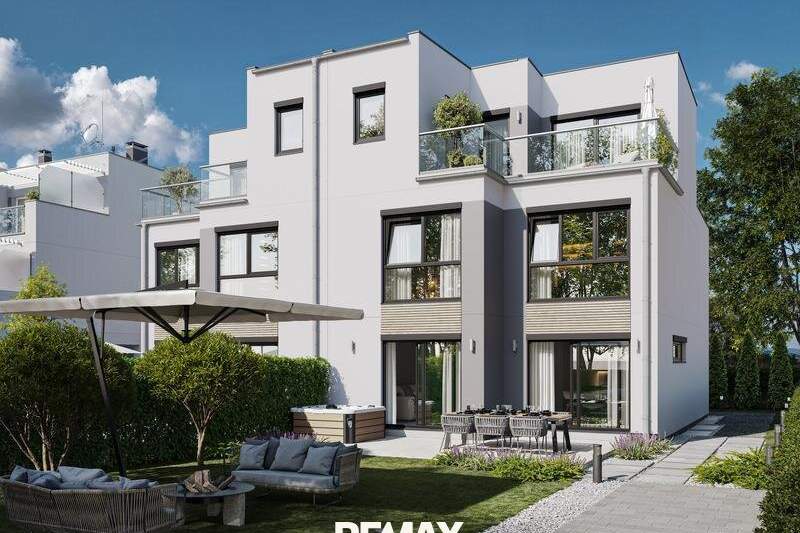 Erstbezug! Luxuriöse Doppelhaushälfte an der Alten Donau auf Eigengrund, Haus-kauf, 2.941.900,€, 1210 Wien 22., Donaustadt