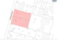 Zwei Bauplätze – ideal für die Errichtung von bis zu vier Häusern