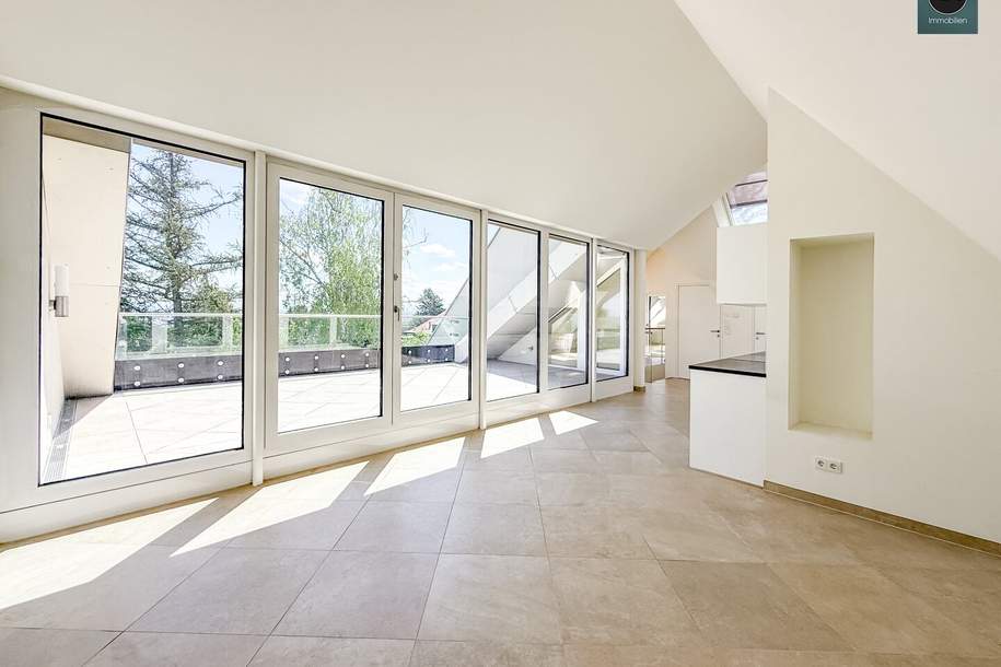 Provisionsfrei: Klimatisiertes Dachgeschoss Maisonette Apartment mit 2 Balkonen und großer Dachterrasse in Bestlage von Grinzing! Garage verfügbar!, Wohnung-miete, 2.281,55,€, 1190 Wien 19., Döbling