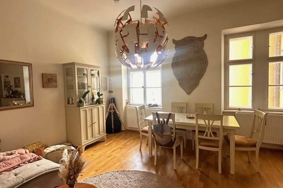 Charmante 2-Zimmer Altbauwohnung im Herzen von Klagenfurt am Wörthersee, Wohnung-miete, 860,00,€, 9020 Klagenfurt(Stadt)