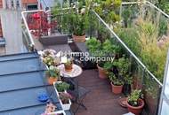 Relaxen mitten in der Stadt! Sympathische, helle Dachgeschoss Maisonettenwohnung mit Balkon und Terrasse - freier Blick über Wien