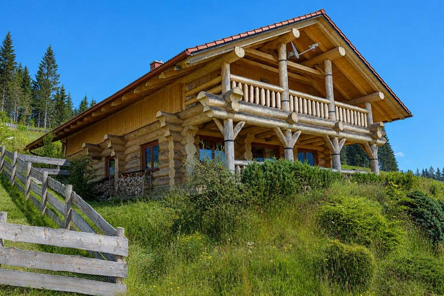 *** Einzigartiges 160 m² Naturstammhaus mit Veranda und Balkon am Alpl – Ruhe, Panoramablick und Ferienvermietungspotenzial ***, Haus-kauf, 648.000,€, 8671 Bruck-Mürzzuschlag