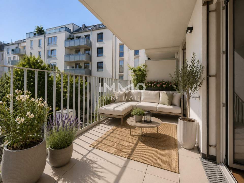 Zentral begehbare 3-Zimmer-Wohnung mit zwei Balkonen & Ost-West-Ausrichtung – BEIM DONAUUFER
