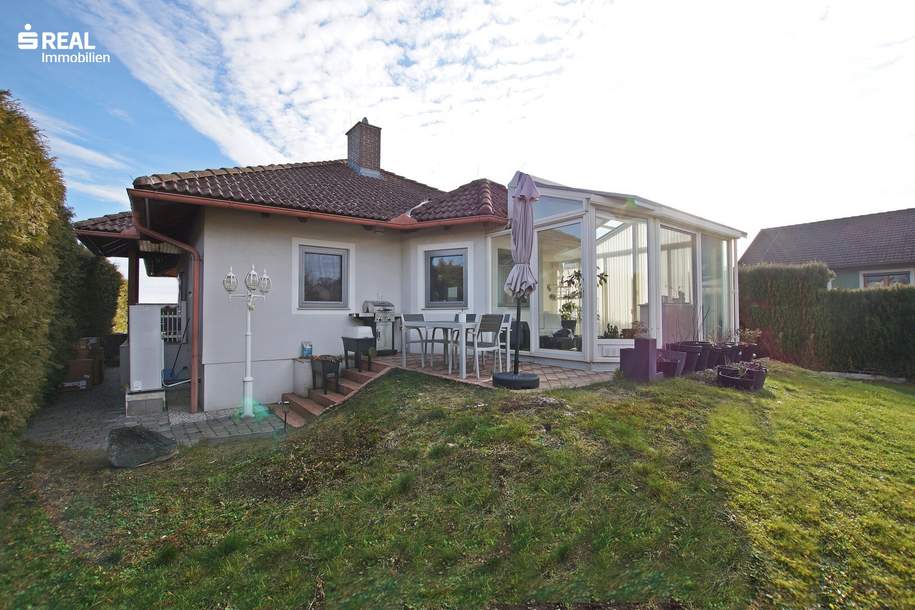 2522 Oberwaltersdorf - Modernisierter Bungalow mit Vollkeller, Garage, Wintergarten und Swimmingpool in ruhiger Lage!, Haus-kauf, 795.000,€, 2522 Baden