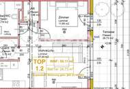 Erstbezug: Helle 2-Zimmer Wohnung mit großer privater Terrasse in Münichsthal