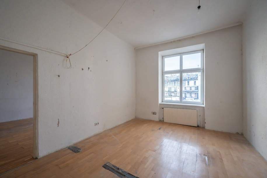 **Hannovermarkt** Renovation Opportunity: 3-Room Period Apartment with Airbnb Potential, Wohnung-kauf, 258.900,€, 1200 Wien 20., Brigittenau