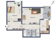 Loggia, Aussicht & perfekte Infrastruktur – 2-Zimmer-Wohnung im 7. Stock