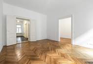 Zu Fuß zum Rochusmarkt & Donaukanal | Großzügiger Altbau mit ca. 3,60 m Raumhöhe | Separate Küche inkl. Küchenzeile | Hofseitiges Schlafzimmer mit Grünblick