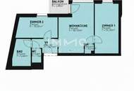 DONAU·ECK: Hofseitige 3-Zimmer-Balkonwohnung – provisionsfreier Erstbezug nahe Alte Donau