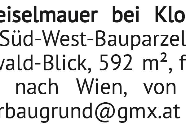 3424 Zeiselmauer bei Klosterneuburg:, Grund und Boden-kauf, 3424 Tulln
