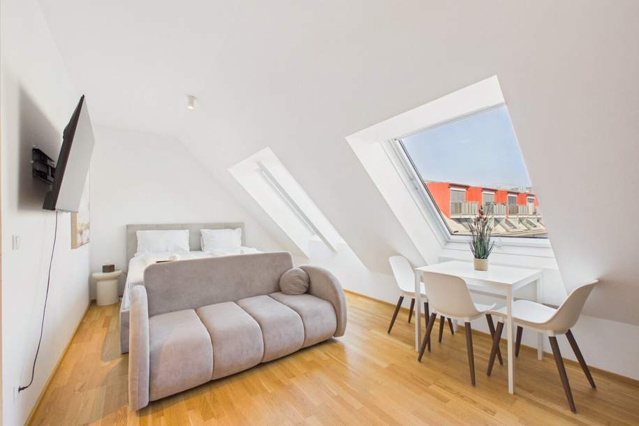NEUBAU 2024 | STADLAU | 34 M² IM DACHGESCHOSS | VOLL MÖBLIERT – TOP 25, Wohnung-kauf, 193.500,€, 1220 Wien 22., Donaustadt