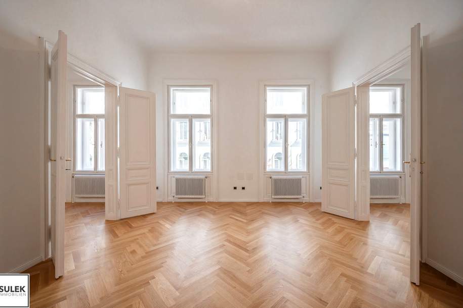 Altbauflair trifft Citynähe: schöne 4 Zimmer Wohnung in beliebter Lage - ERSTBEZUG nach Sanierung - bezugsfertig, Wohnung-miete, 2.490,00,€, 1060 Wien 6., Mariahilf