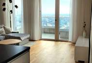 Möbliertes Apartment im ONE TOWER mit WEITBLICK + Pool und vielen Extras im Haus!