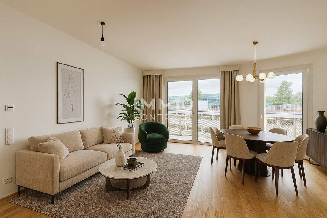 Modern wohnen im Hirschfeld: 45 m² Wohnfläche, 17 m² Freifläche &amp; gute Anbindung
