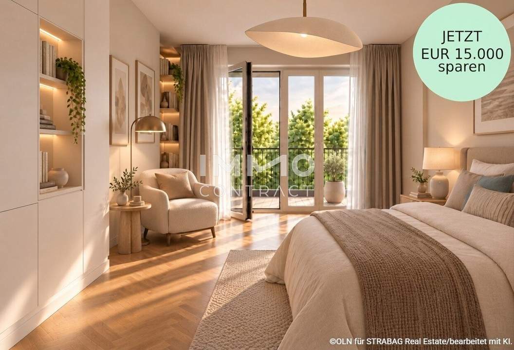 Ausblick wohin das Auge reicht & großzügige Freifläche: Neubau-Erstbezug in Erlaa