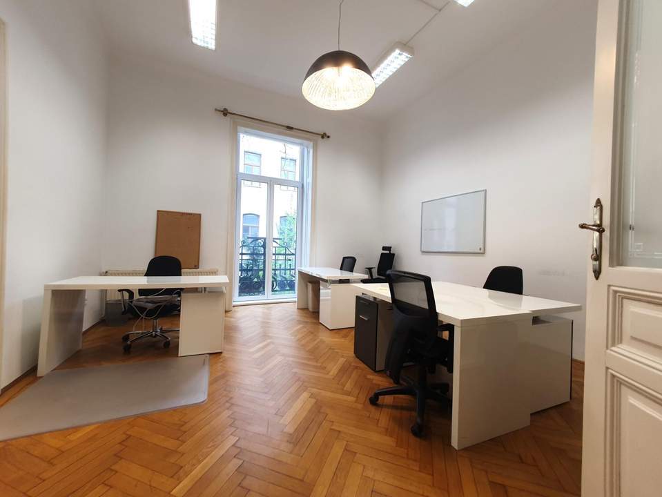 Flexibel anmietbares, möbliertes 2-Zimmer-Altbau-Büro beim WIFI