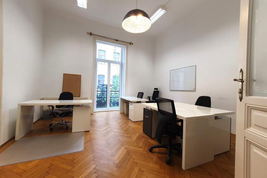 Flexibel anmietbares, möbliertes 2-Zimmer-Altbau-Büro beim WIFI, Gewerbeobjekt-miete, 1.125,00,€, 1180 Wien 18., Währing