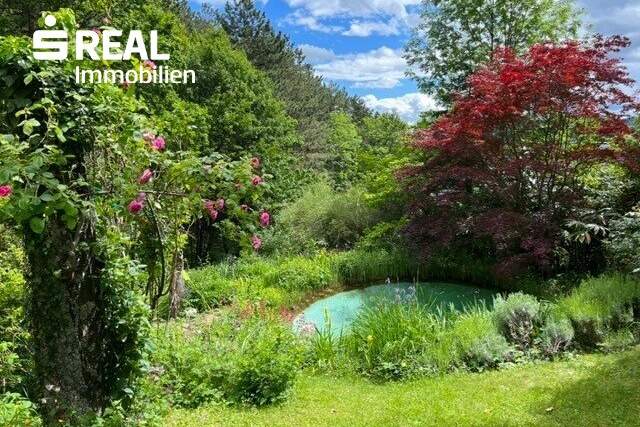 Naturparadies für Gartenliebhaber - Vollziegel Massivhaus in absoluter Ruhelage - 5 Zi, Wintergarten, Keller, Werkstatt, Biotop, Blumengarten!, Haus-kauf, 390.000,€, 2733 Neunkirchen