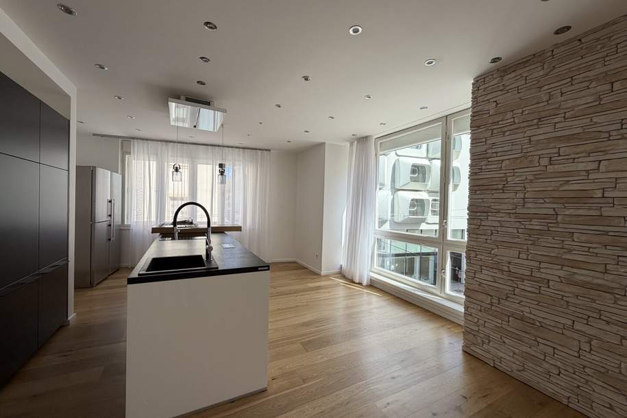 Graz-Innere Stadt: Exklusive 3-Zimmer-Wohnung mit luxuriöser Ausstattung, moderner Kücheninsel & einzigartigem Blick auf das ARGOS-Gebäude, Wohnung-miete, 1.394,00,€, 8010 Graz(Stadt)