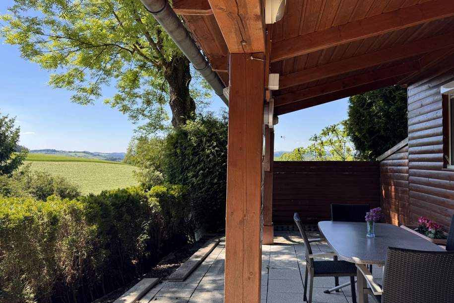 Kleines Paradies mit Ausblick – Grundstück mit Ferienhäuschen und Gartenhütte, Haus-kauf, 120.000,€, 4113 Rohrbach